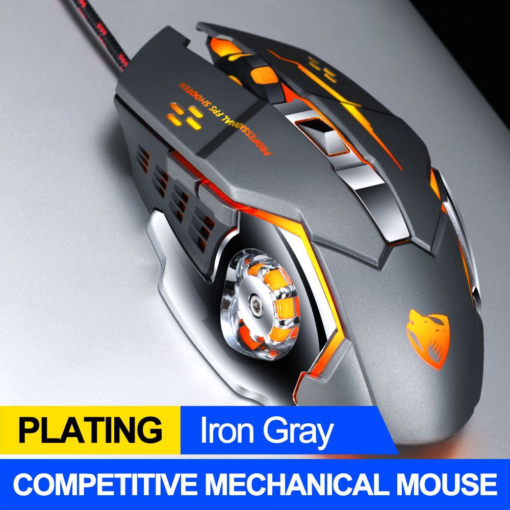 English Mechanical Game Wired Mouse E-sports Desktop Computer Internet