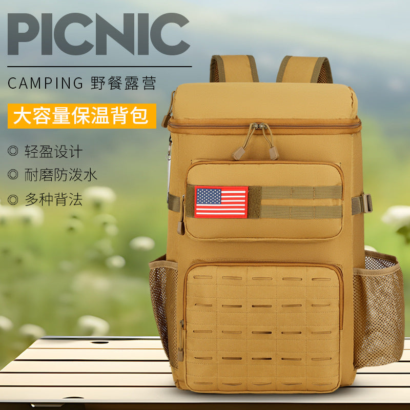 Backpack Cross-Border Outdoor Sports Hiking Camping Picnic Ice Bag Large Capacity Fresh-Keeping And Cold-Keeping Multi-Functional Thermal Bag