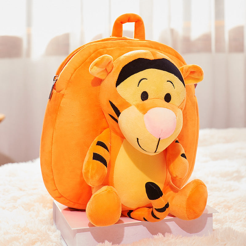 Disney Genuine Mickey Minnie Schoolbag Stitch Tigger Backpack Children's Primary School Birthday Gift