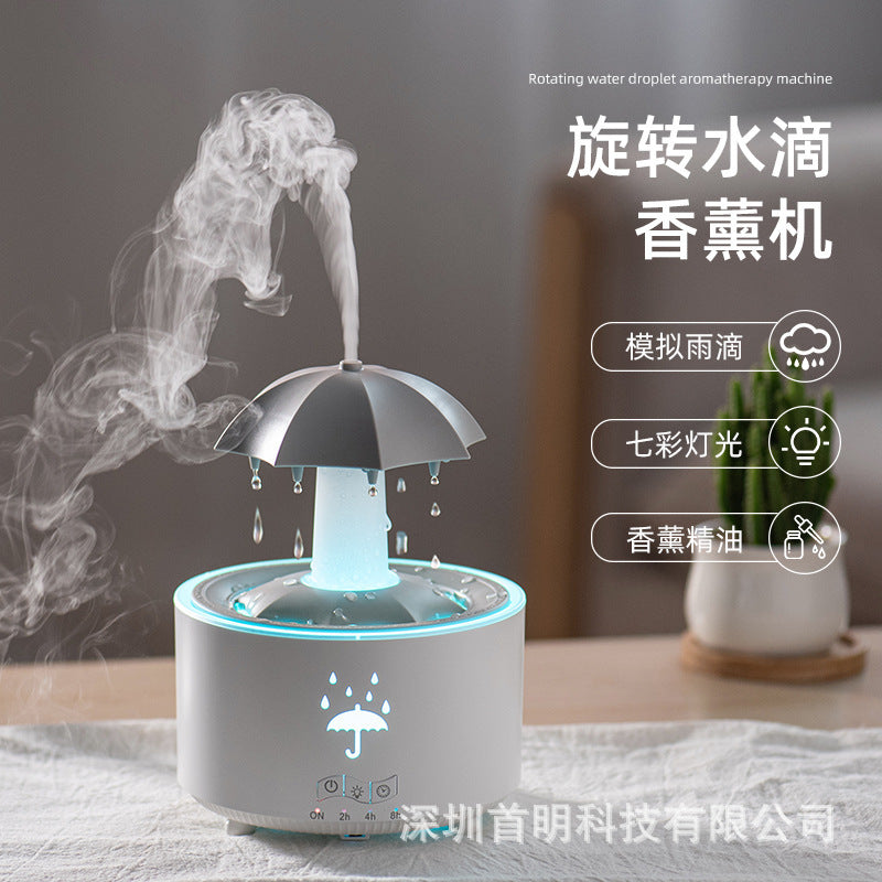 New Office Home Desktop Silent Essential Oil Diffuser Remote Control Water Drop Aromatherapy Machine Large Mist Humidifier