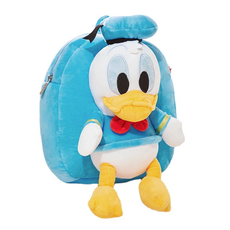 Disney Genuine Mickey Minnie Schoolbag Stitch Tigger Backpack Children's Primary School Birthday Gift
