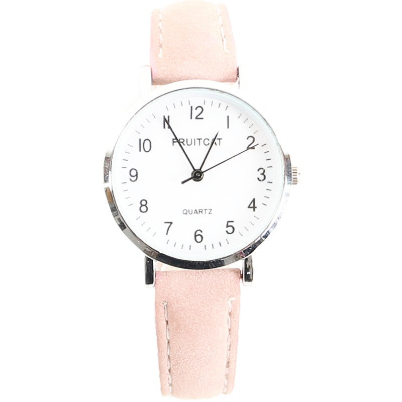 Korean Retro Fashionable Simple Casual Atmospheric Quartz Watch Junior High School Senior High School Students Waterproof Ultra-thin Men And Women Couple