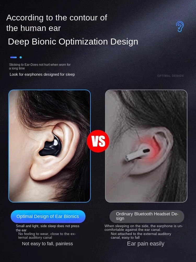 Bone Conduction Sleep Bluetooth Headset 2024 New Real Wireless Does Not Enter The Ear For A Long Time To Wear Painless Long Battery Life Large Power