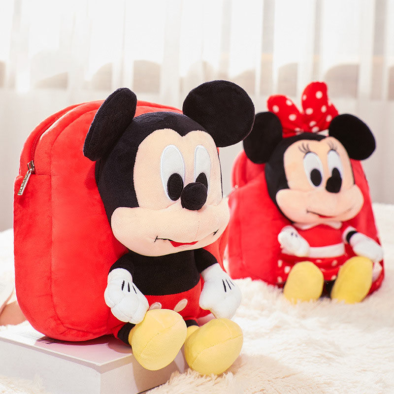 Disney Genuine Mickey Minnie Schoolbag Stitch Tigger Backpack Children&#039;s Primary School Birthday Gift