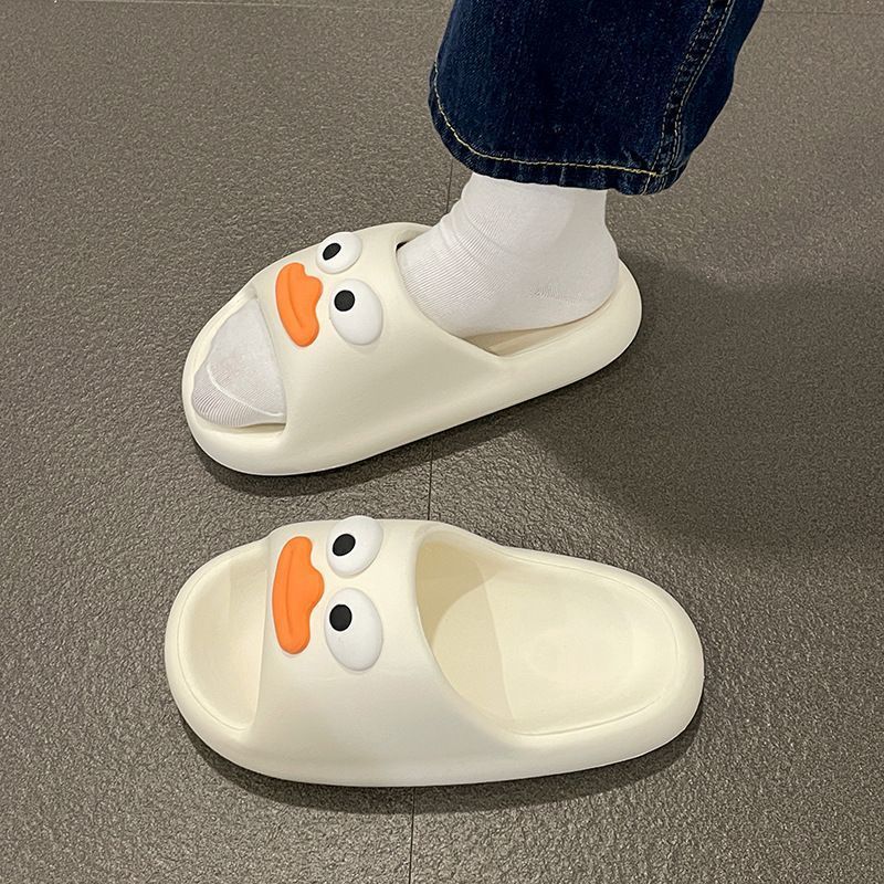 Thick-Soled Slippers For Women 2024 Summer Sausage Mouth Home Non-Slip Slippers For Outer Wear Fashionable Flip-Flops For The Beach
