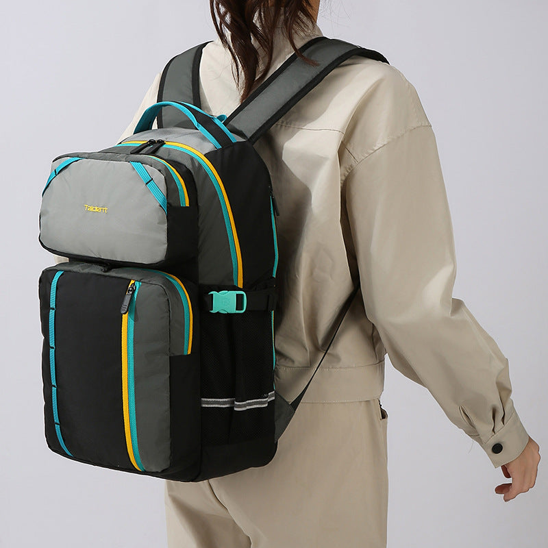 New Color Matching Backpack, Fashionable Student School Bag, Outdoor Fitness, Sports, Travel, Mountaineering, Leisure Backpack Wholesale