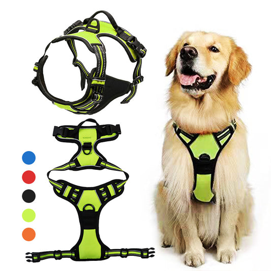 Amazon New Reflective Strap Large And Medium Sized Dog Chest Strap Vest Dog Traction Pet Supplies Wholesale