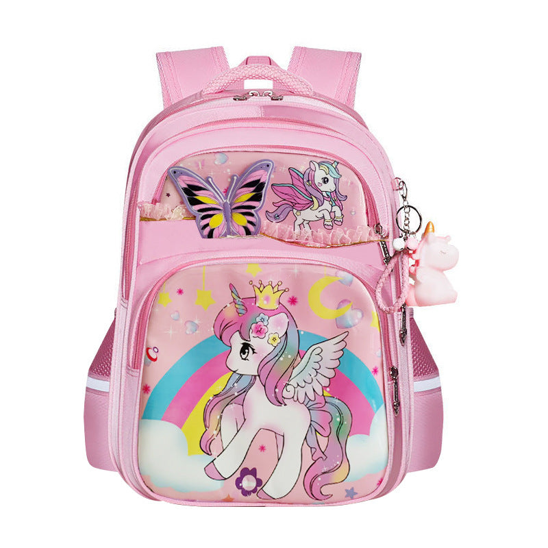Princess Pony Schoolbag Girls Elementary School Students Ice And Snow Grades 1 To 6 Girls Ridge Protection To Lighten The Burden Children Girls Grade 1