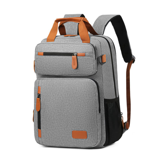 Men's Casual Travel Backpack Large Capacity Shockproof Crossbody Computer Bag Waterproof European And American Retro Fashion Backpack