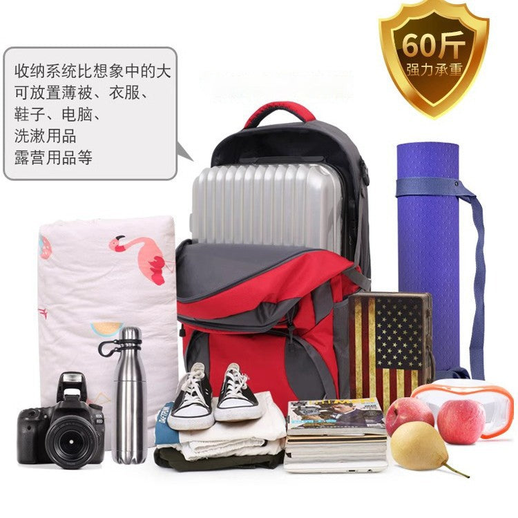 Large Capacity Mountaineering Bag Backpack Men's Backpack Travel Travel Large Capacity Oversized Business Trip Luggage Bag Large Backpack