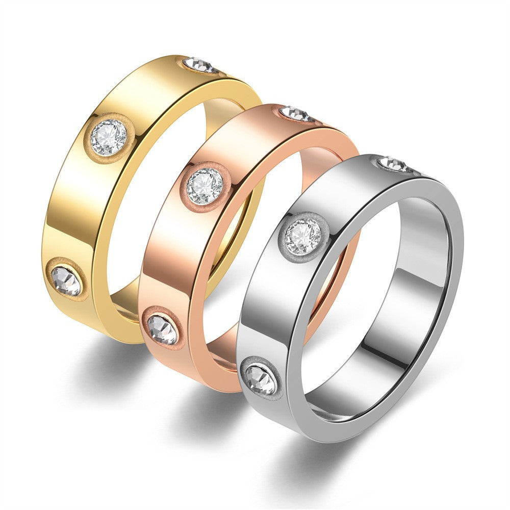 2023 European And American Fashion New Niche Carved Corrosion Diamond Ring Bracelet Couple Suit Source Manufacturer