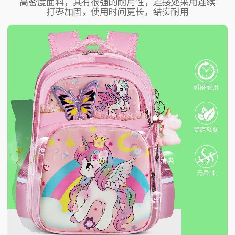 Princess Pony Schoolbag Girls Elementary School Students Ice And Snow Grades 1 To 6 Girls Ridge Protection To Lighten The Burden Children Girls Grade 1