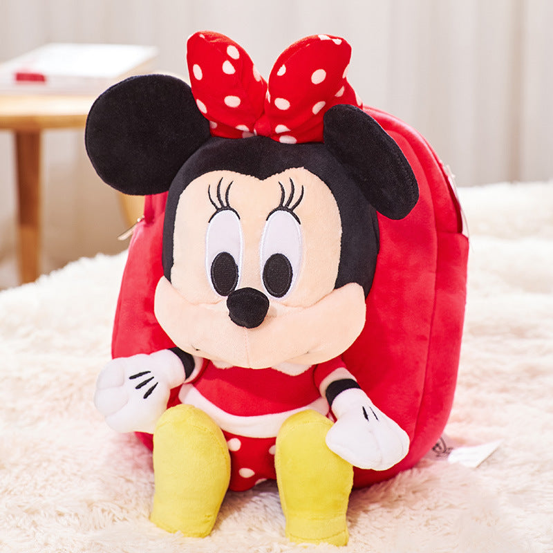 Disney Genuine Mickey Minnie Schoolbag Stitch Tigger Backpack Children&#039;s Primary School Birthday Gift