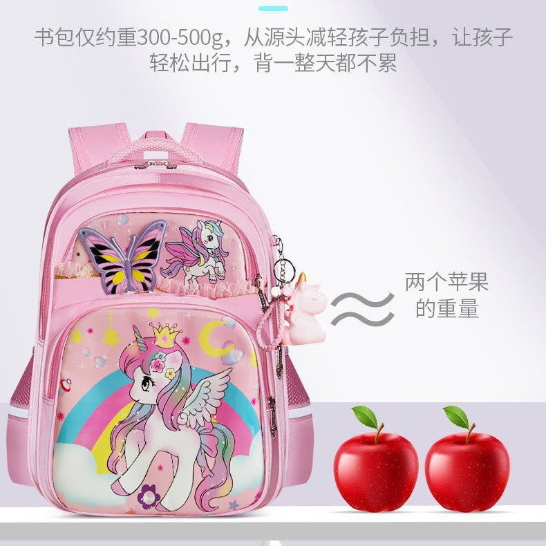 Princess Pony Schoolbag Girls Elementary School Students Ice And Snow Grades 1 To 6 Girls Ridge Protection To Lighten The Burden Children Girls Grade 1