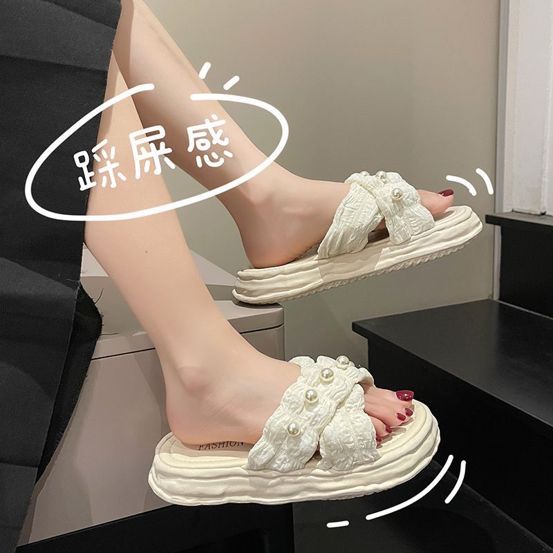 Fairy Style Sandals For Women's Summer Outer Wear 2025 New Dissolving Thick-Soled Platform Shoes Seaside Vacation Beach Slippers Ins