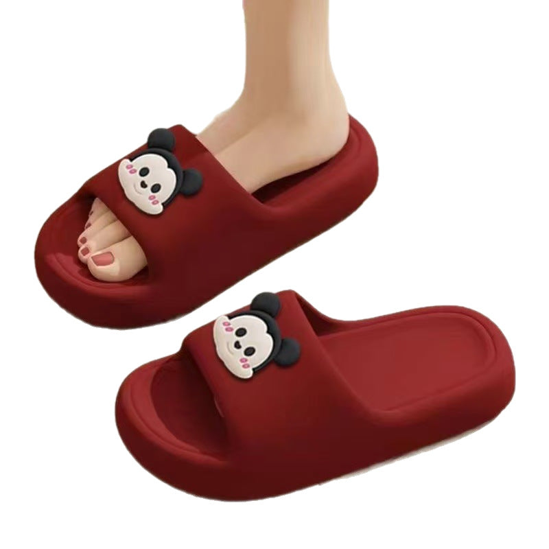Red Festive High-Bottom Thick-Soled Eva Wedding Sandals For Women's Summer Outer Wear Lightweight Ins Dowry Indoor Slippers
