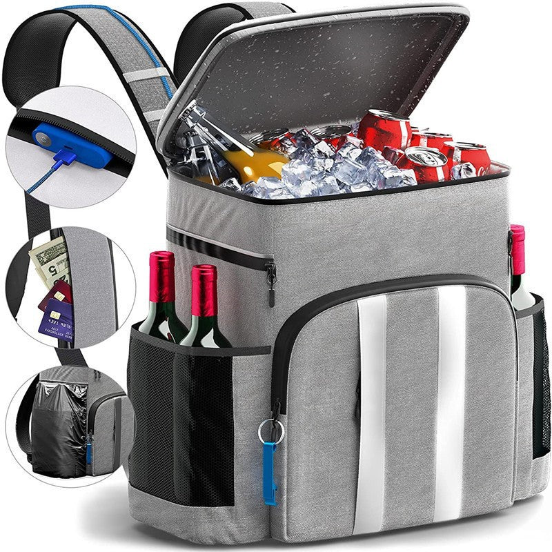 Cross-border Hot-selling Insulation Bag Refrigerated Ice Bag Outdoor Portable Backpack Large Capacity Bag Waterproof Bag Insulation Ice Bag