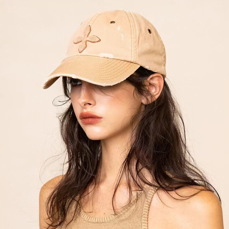 Smkk Cross Classic Denim Baseball Cap Embroidered Old Casual Hat Sports Soft Top Peaked Cap Collection For Men And Women