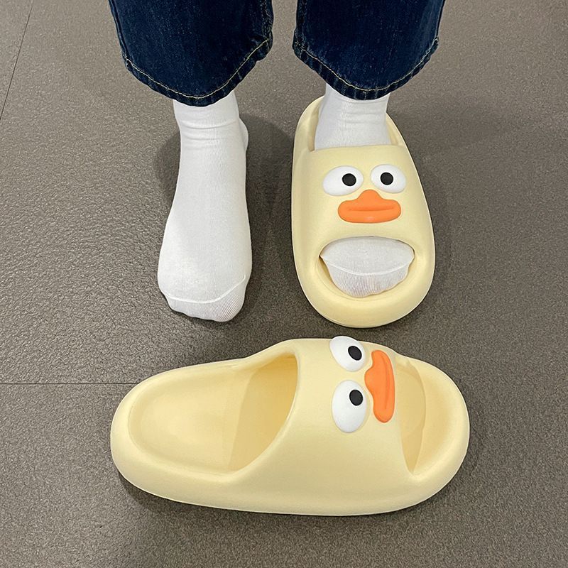 Thick-Soled Slippers For Women 2024 Summer Sausage Mouth Home Non-Slip Slippers For Outer Wear Fashionable Flip-Flops For The Beach