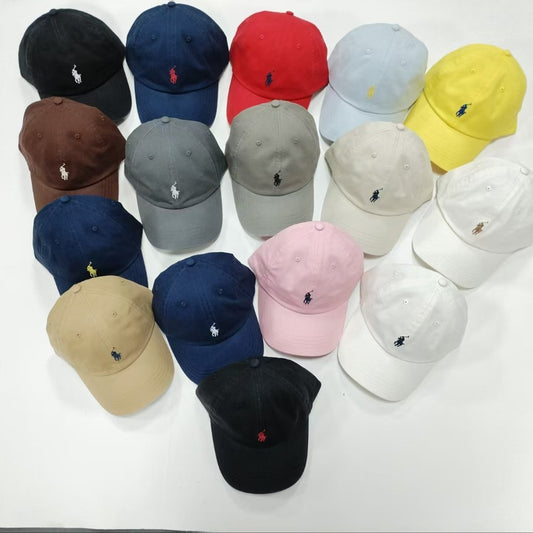 Scan Code Rl Raff Hat For Men And Women, Baseball Cap With Pony Logo Embroidery, Gray Soft Top Polo Paul Baseball Cap