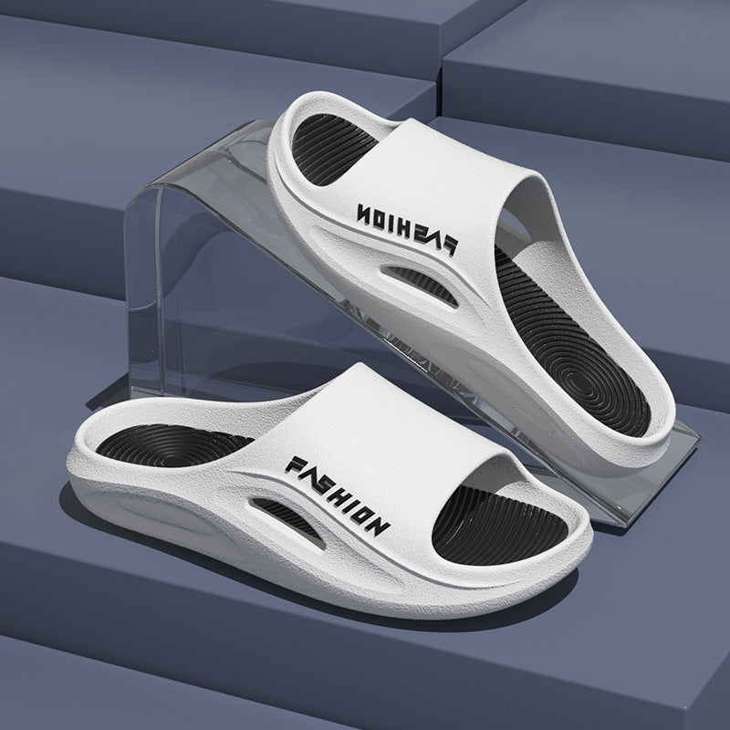 Non-Slip Slippers For Men Indoor Home Soft Bottom Household 2025 New Bathroom Bathing Couple Slippers Men's Outer Wear