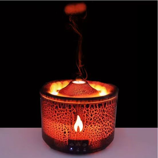 Flame Full Crack Volcano Humidifier Home Smoke Ring Aroma Diffuser Aroma Machine Aroma Machine Silent Jellyfish Aroma