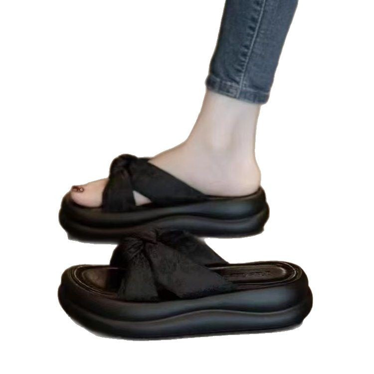 Slippers Women's Sandals Women's 2025 New Explosions Summer Outer Wear New Fairy Style Thick Bottom Beach Fashion One-Word Shops