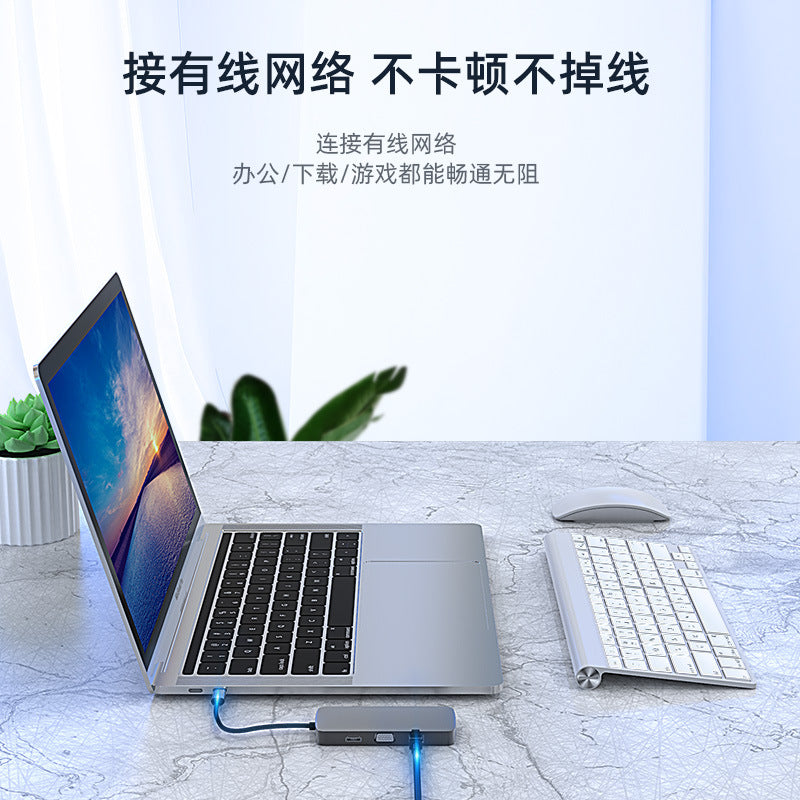 Popular Private Model Gigabit Type-c Docking Station Usb Hub Mobile Phone Wireless Charging Docking Station