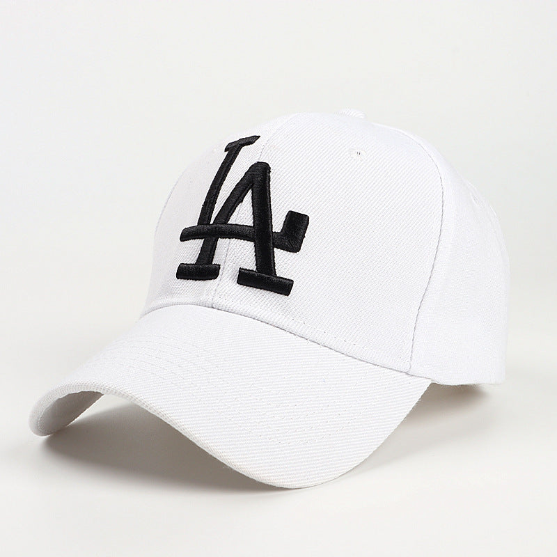 European And American Classic Baseball Cap LA Baseball Cap Male And Female Alphabet Embroidery Peaked Cap Outdoor Casual Sunshade Hat Wholesale