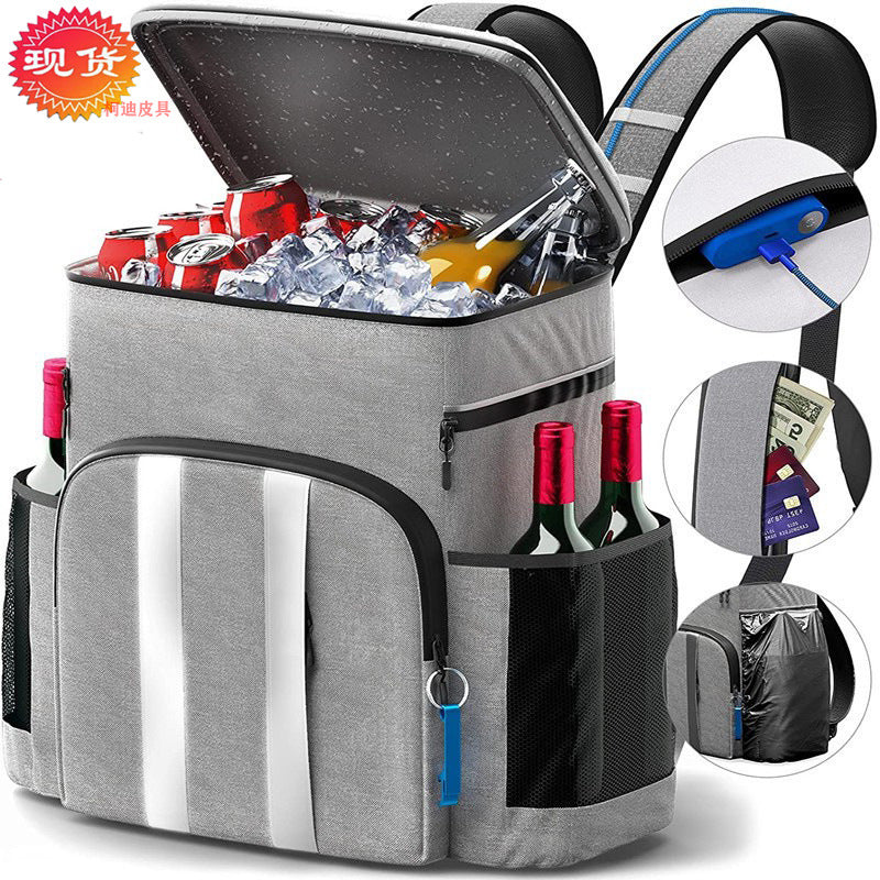 Cross-border Hot-selling Insulation Bag Refrigerated Ice Bag Outdoor Portable Backpack Large Capacity Bag Waterproof Bag Insulation Ice Bag