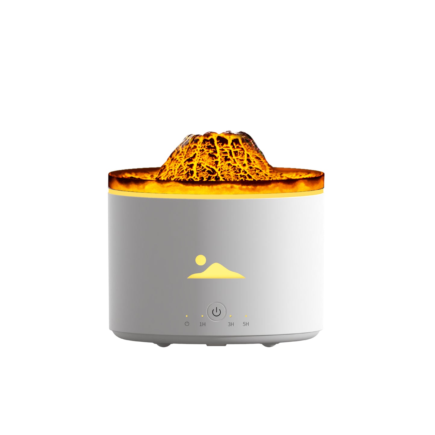 New Crack Night Light Flame Aromatherapy Machine Home Bedroom Desktop Small Volcano Humidifier Cross-border Creative Gifts