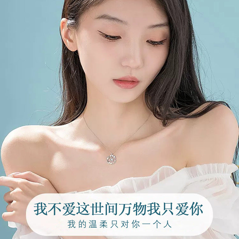 Blue Eucalyptus And Sai Huai Bird Necklace Women's Collarbone Chain 2024 New Explosions Light Luxury Niche Birthday Gift For Girlfriend