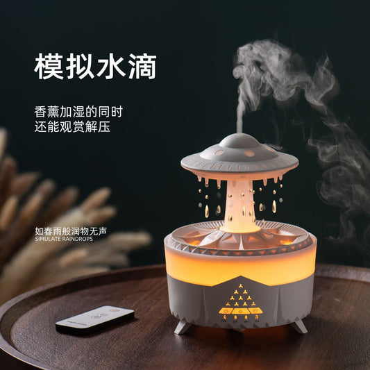 New Office Home Desktop Silent Essential Oil Diffuser Remote Control Water Drop Aromatherapy Machine Large Mist Humidifier