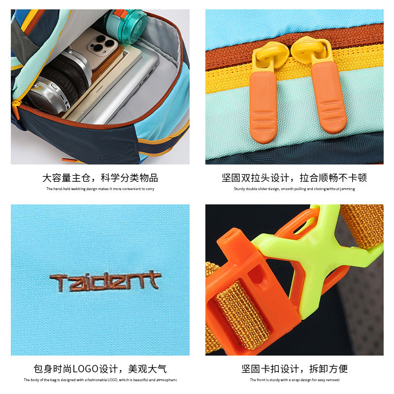 New Color Matching Backpack, Fashionable Student School Bag, Outdoor Fitness, Sports, Travel, Mountaineering, Leisure Backpack Wholesale