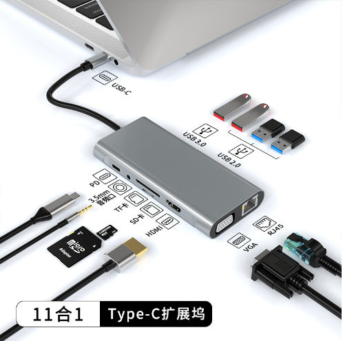 Popular Private Model Gigabit Type-c Docking Station Usb Hub Mobile Phone Wireless Charging Docking Station